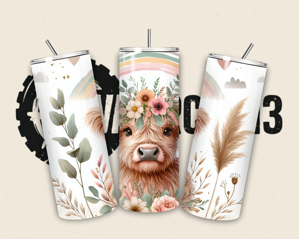 20oz Highland cow tumbler